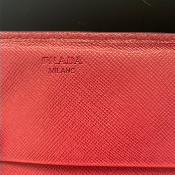 Prada Pink Saffiano Bow Wallet - Picture 4 of 11